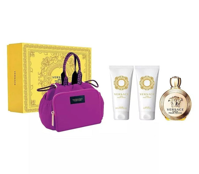 VERSACE LADIES EROS POUR FEMME EROS 3PC SET, UNISEX GIFT SET, EDT