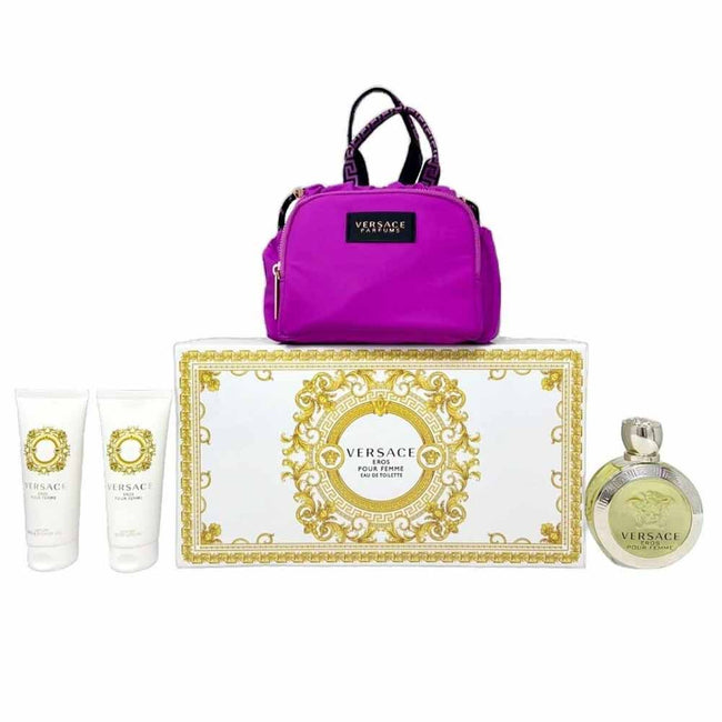 VERSACE LADIES EROS POUR FEMME EROS 3PC SET, UNISEX GIFT SET, EDT