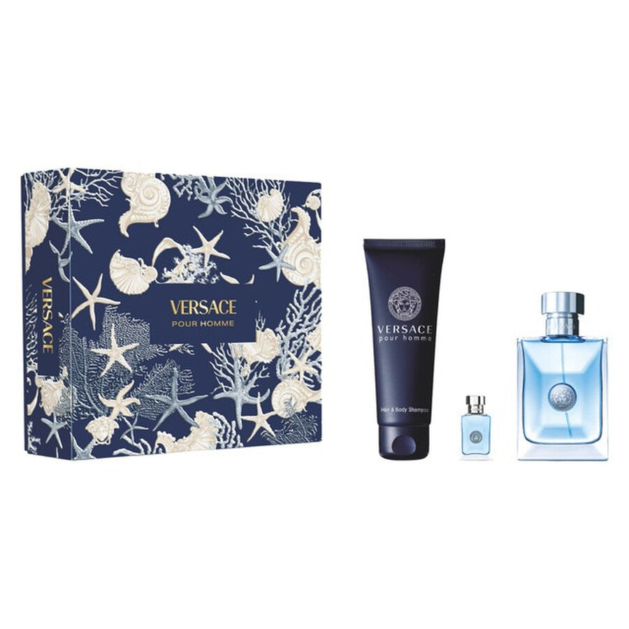 VERSACE POUR HOMME 3PC SET, MEN'S GIFT SET, EDT